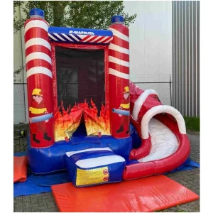 Brandweer Springkussen met Glijbaan
